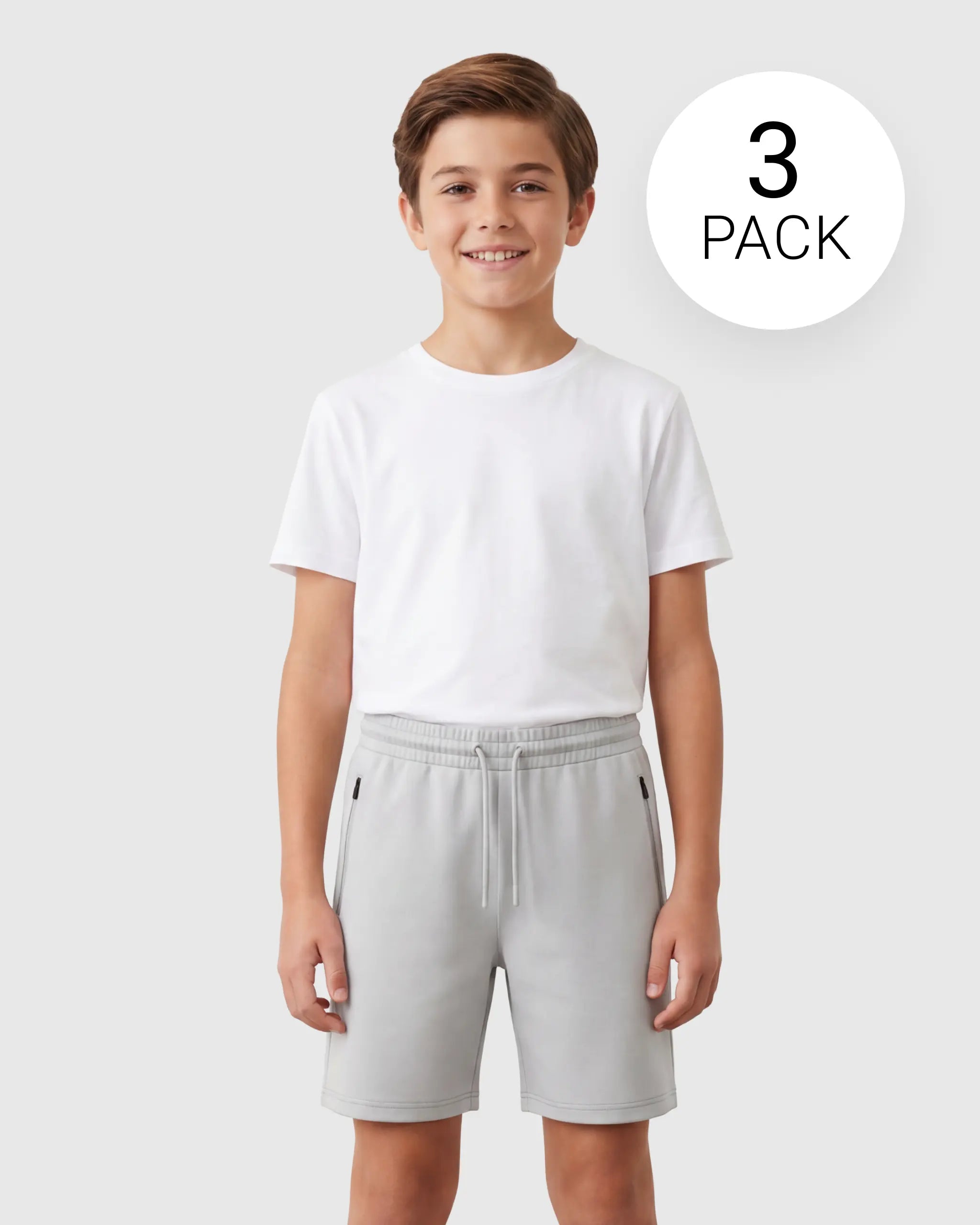 Boys 3 Pack Tech Fleece Active Shorts