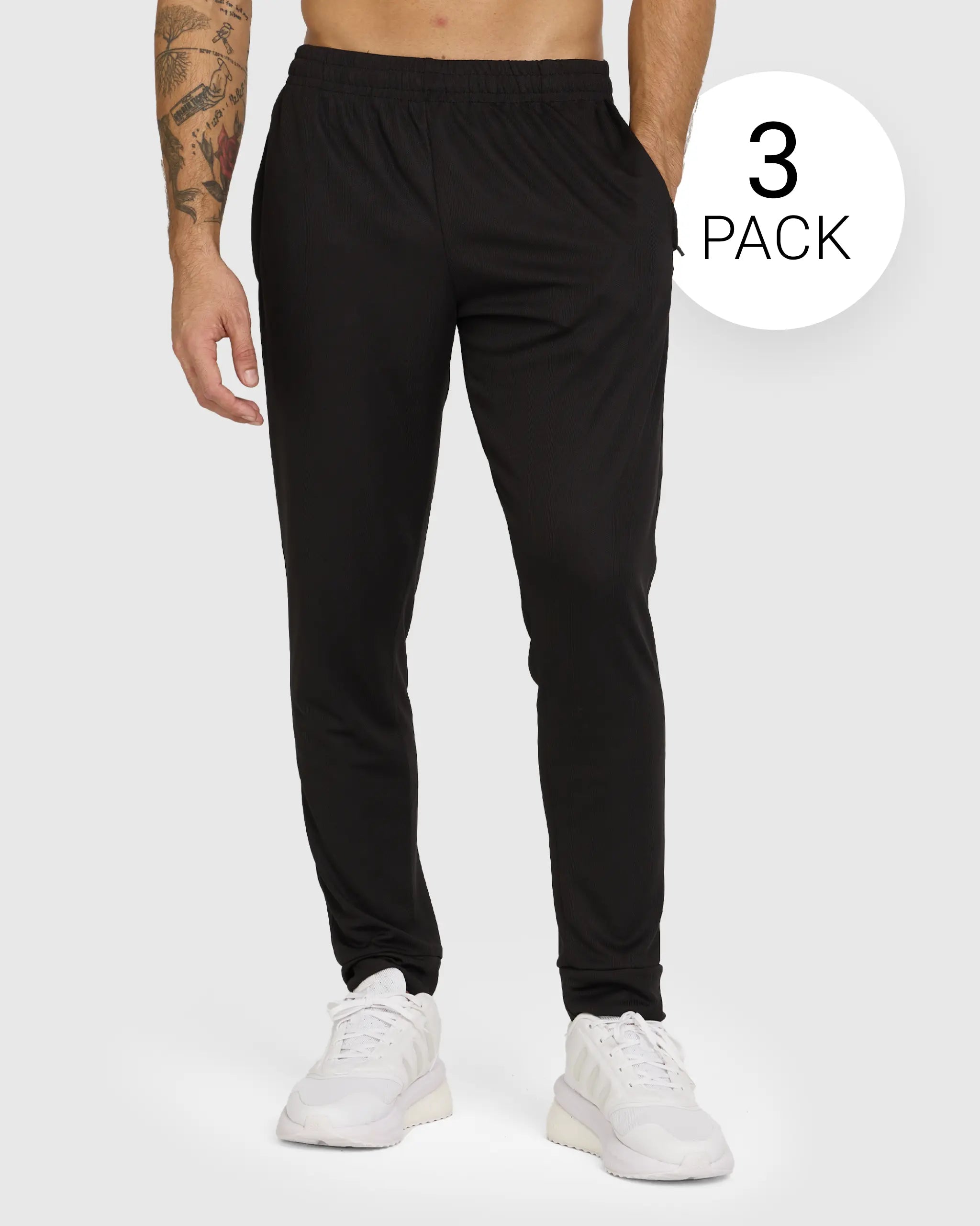 Mens 3 Pack Mesh Joggers