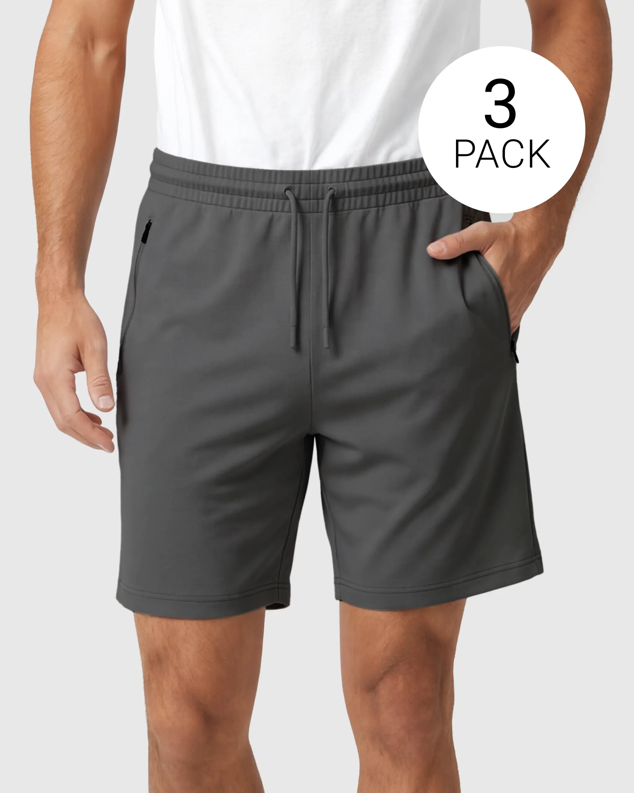 Mens 3 Pack Tech Fleece Shorts
