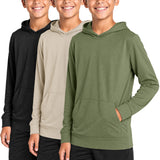 Boys 3 Pack Mesh Hoodies