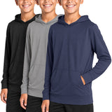 Boys 3 Pack Mesh Hoodies